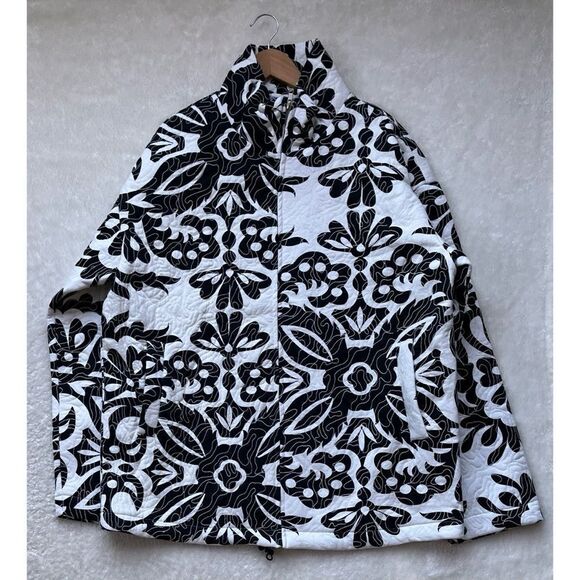 NWT Zara Blogger’s Favorite Printed Quilted Oversized Sweatshirt Jacket, Medium - Picture 14 of 16
